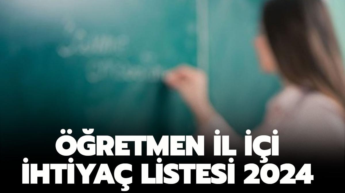 l l MEM retmen il ii atama ihtiya listesi | retmenlerin il ii tayin ihtiya listesi 2024 