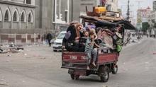 srail tehdidi sonras Refah'tan g! Binlerce Filistinli ayrlmak zorunda kald