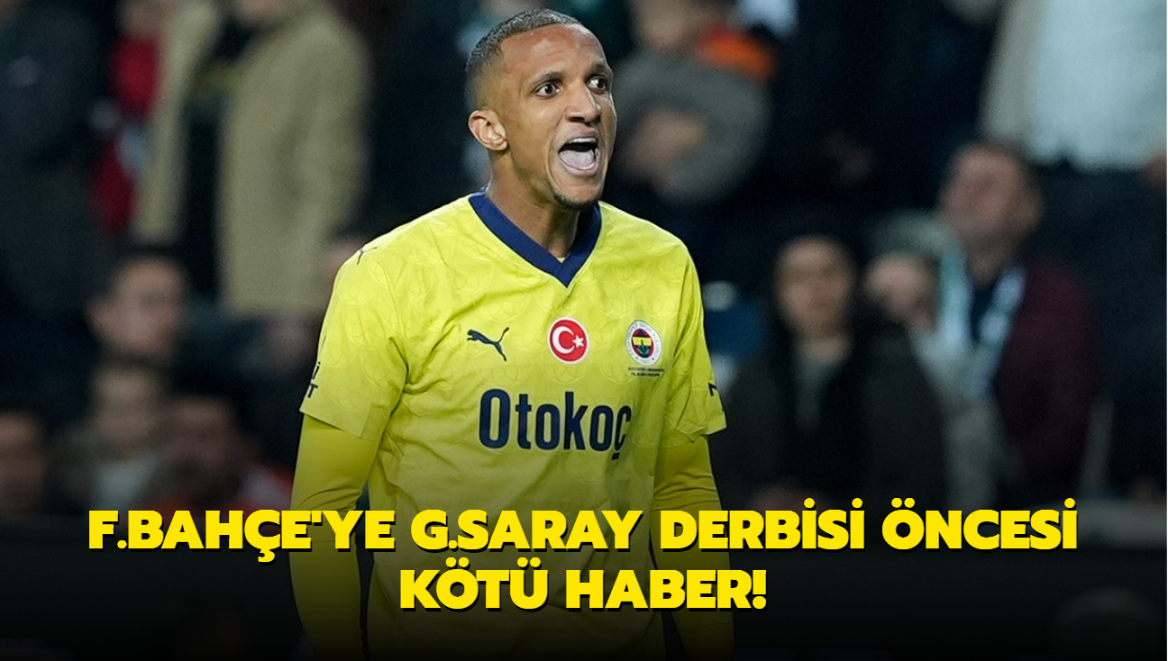 Fenerbahe'ye Galatasaray derbisi ncesi kt haber!