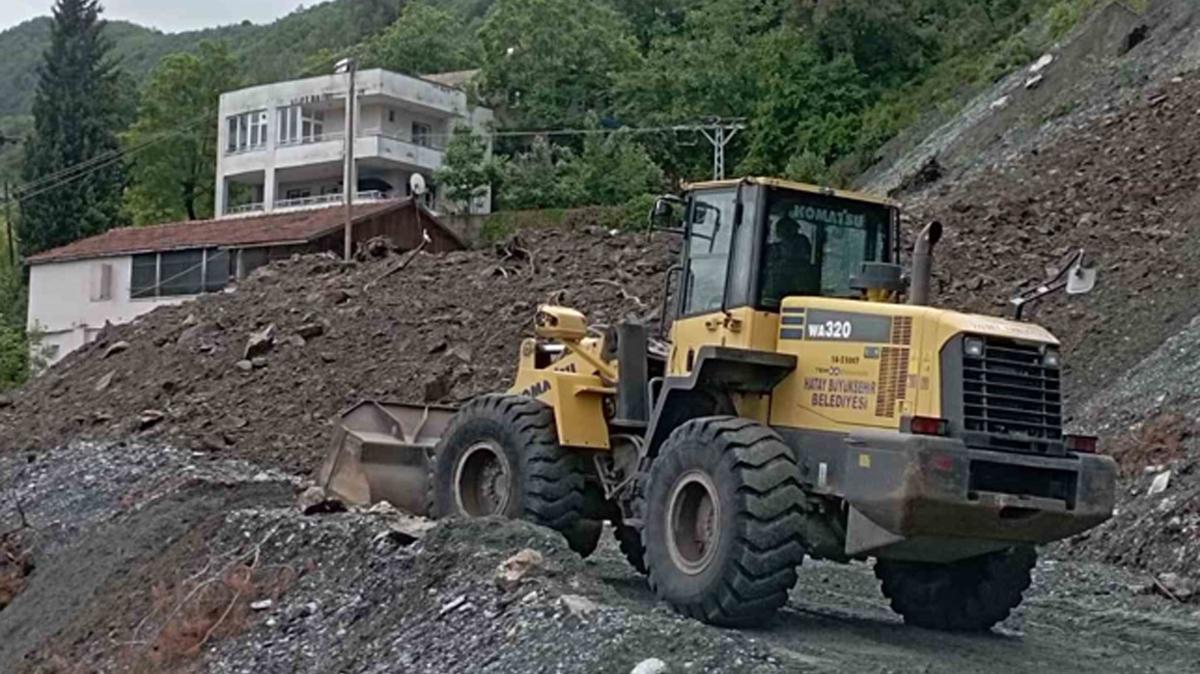 Hatay'da heyelan meydana geldi