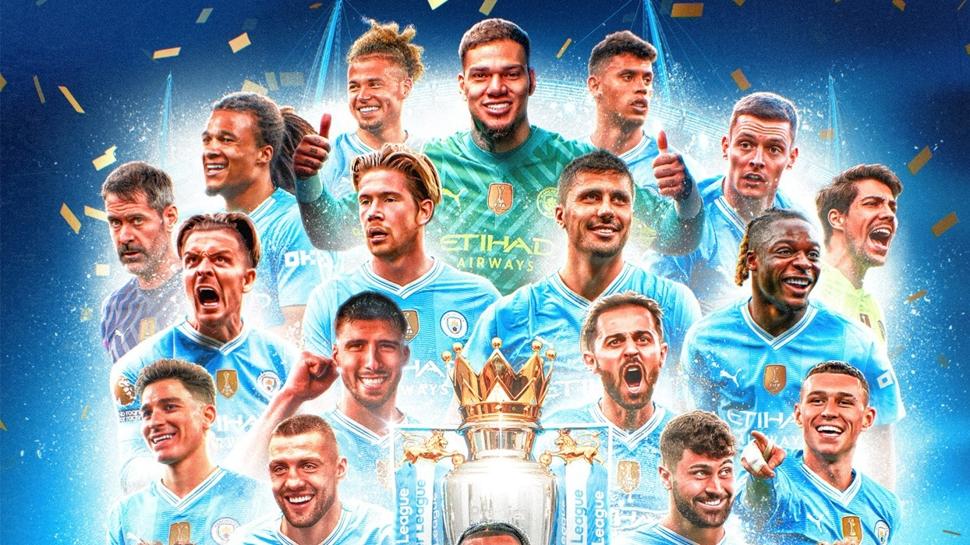Premier Lig'de sahne bir kez daha Manchester City'nin! Üst üste 4. şampiyonluk