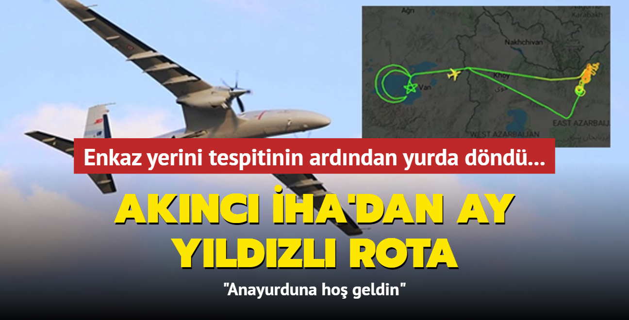 Enkaz yerini tespitinin ardndan yurda dnd... AKINCI HA'dan ay yldzl rota: Anayurduna ho geldin