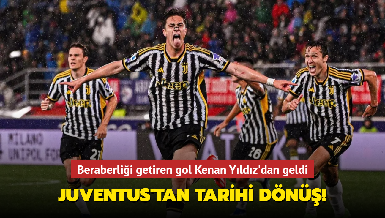 Juventus'tan tarihi dn! Beraberlii getiren gol Kenan Yldz'dan geldi