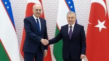 TBMM Bakan Kurtulmu zbekistan'da:  Cumhurbakan Mirziyoyev tarafndan kabul edildi