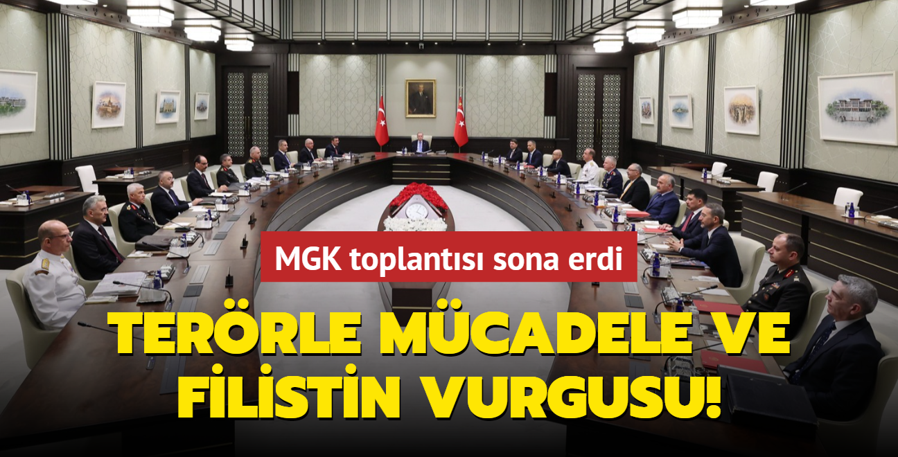 MGK toplants sona erdi: Terrle mcadelede kararllk ve Filistin vurgusu