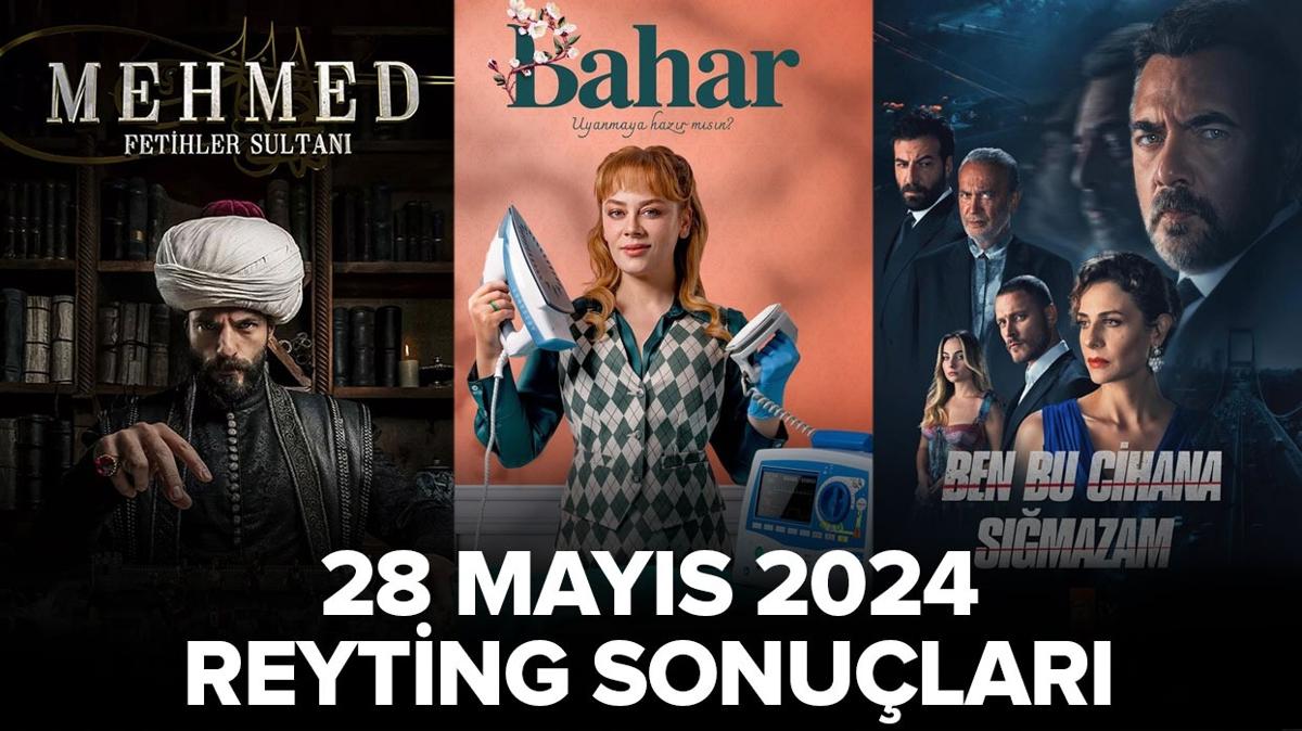 28 Mays reyting sonular akland! Zirveyi hangi yapm kapt" Mehmed: Fetihler Sultan, Survivor, Bahar reyting listesi