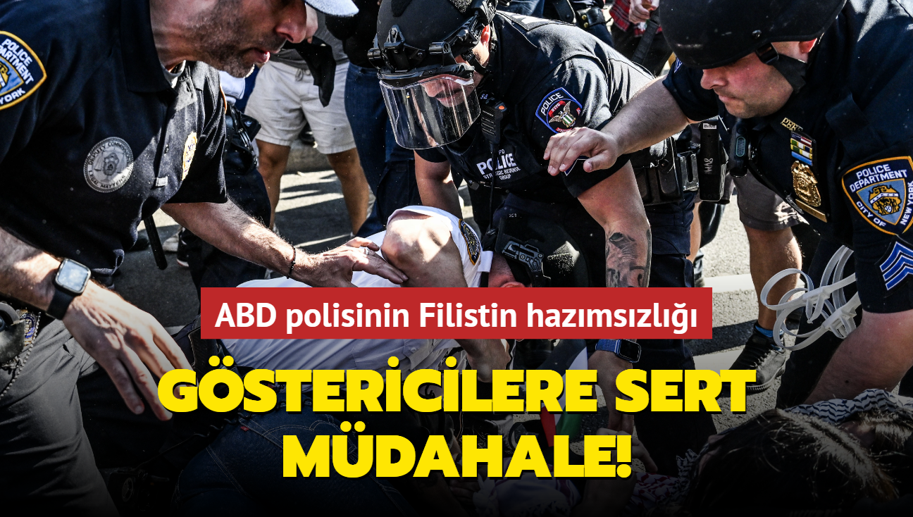 ABD polisinin Filistin hazmszl... Gstericilere sert mdahale!