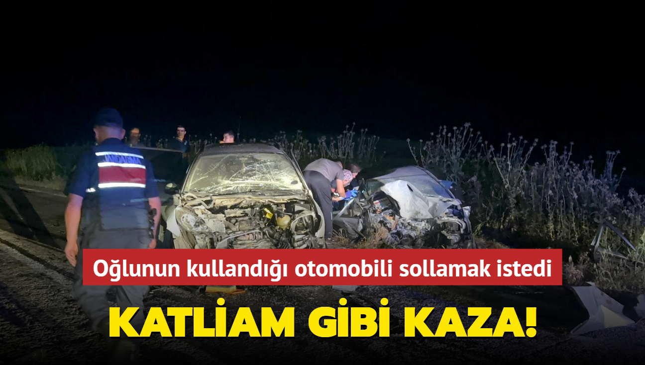 Olunun kulland otomobili sollamak istedi! Tekirda'da katliam gibi kaza l ve yarallar var