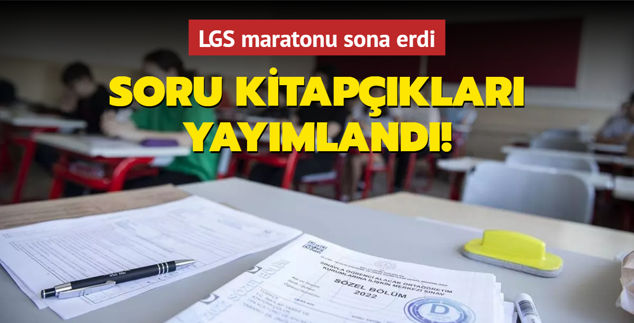 LGS sorular ve cevap anahtarlar yaymland