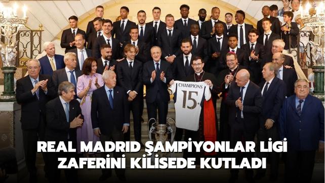 Real Madrid ampiyonlar Ligi ampiyonluunu kilisede kutlad