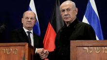Almanya Babakan Scholz Netanyahu ile grt