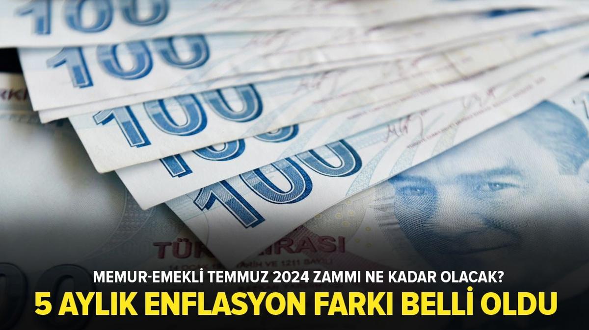 5 Aylık Enflasyon Farkı Belli Oldu! Memur-Emekli Temmuz 2024 Zammı Ne ...