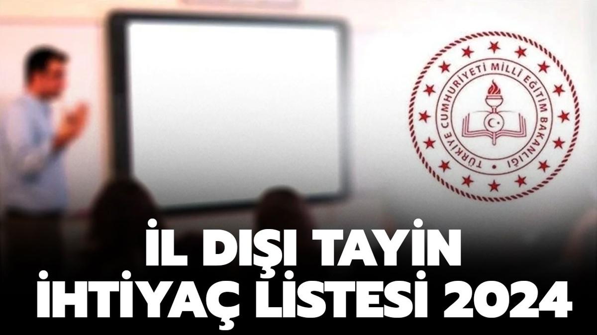 l d tayin ihtiya listesi (kontenjan) 2024 | E durumu il d tayin atamas ne zaman"