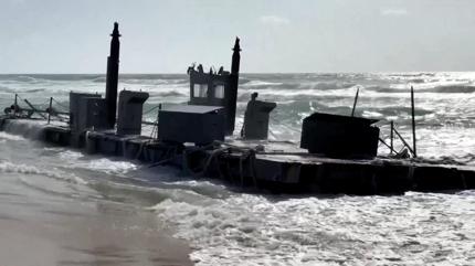 Gazze'deki yzer iskele tamir ediliyor!