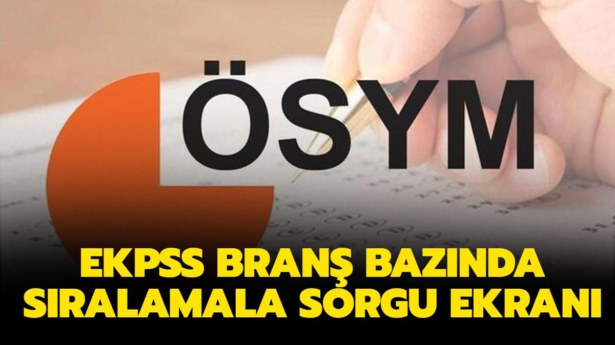 2022-EKPSS Bran Baznda Sralama gncellemesi nasl yaplr" 2024-EKPSS Bran Baznda Sralama sorgulama! 