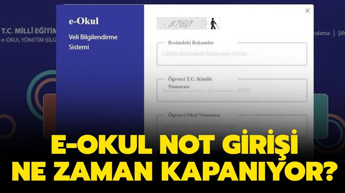 MEB 2. dnem not ve devamszlk girii bitti mi" E-okul not girii ne zaman kapanyor" 