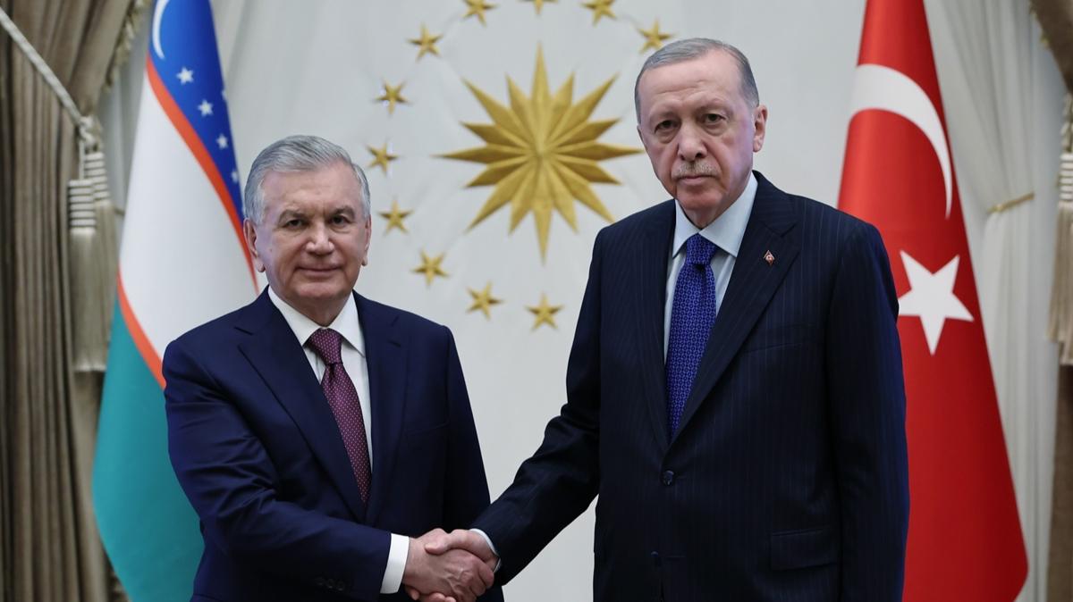 zbekistan Cumhurbakan Mirziyoyev Ankara'da! Kritik anlamalar masada
