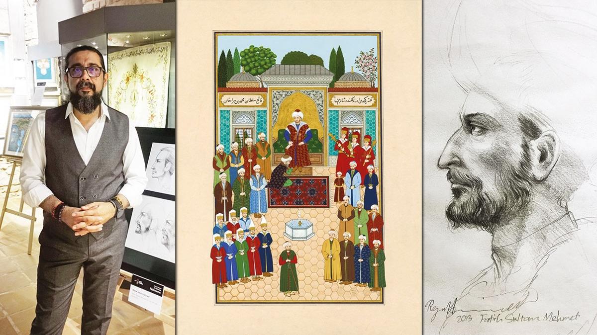 Fatih Sultan Mehmet'in biyografisi minyatrle yazld
