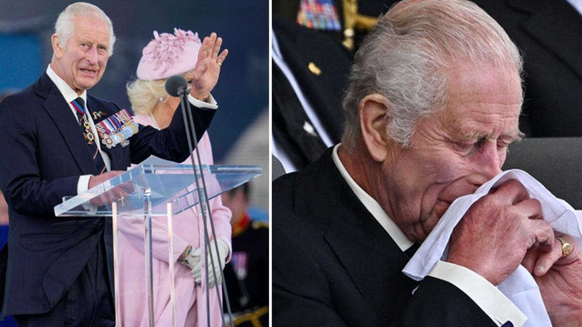 Kral Charles ve Camilla'nn duygusal anlar... Gzyalarna hakim olamad