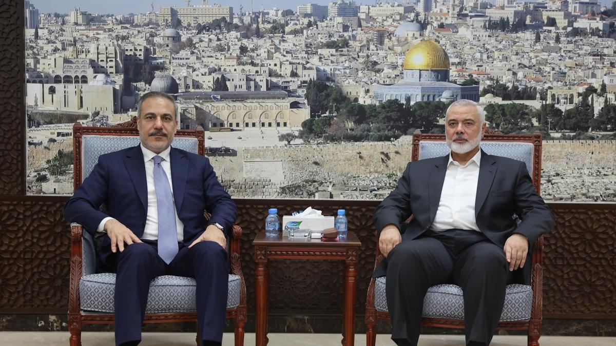 Bakan Fidan, Hamas Siyasi Bro Bakan Heniyye ile grt