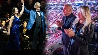 Bakan Ersoy ve ei de konserdeydi... Boaz'da Andrea Bocelli konseri