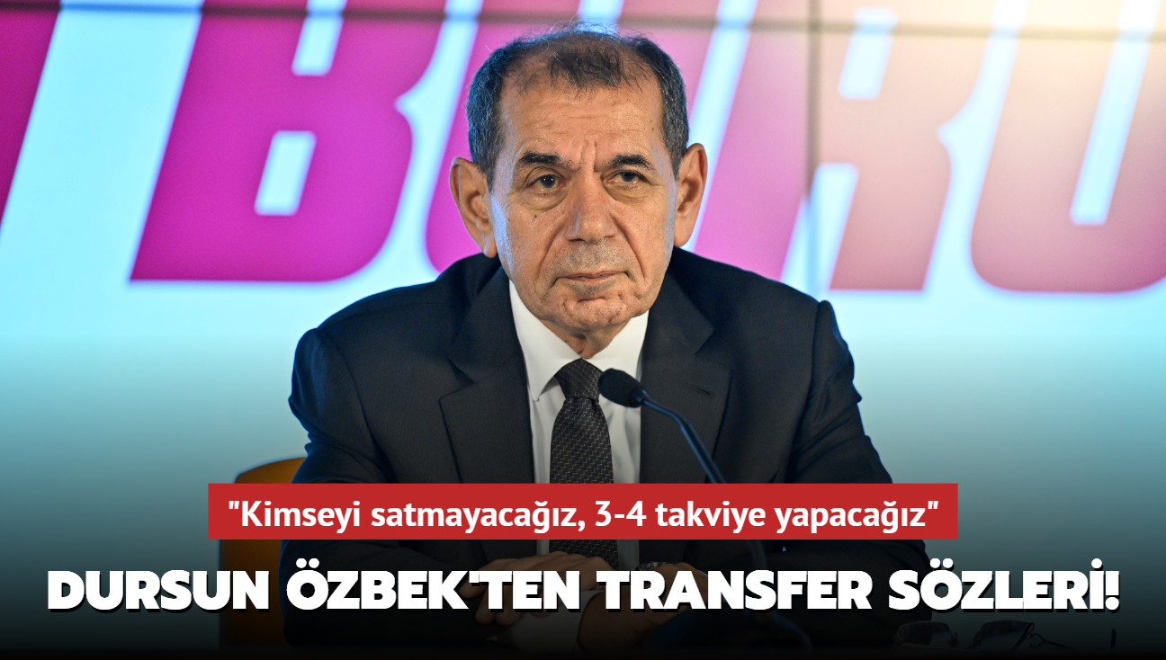 Dursun zbek'ten transfer szleri! "Kimseyi satmayacaz, 3-4 takviye yapacaz"