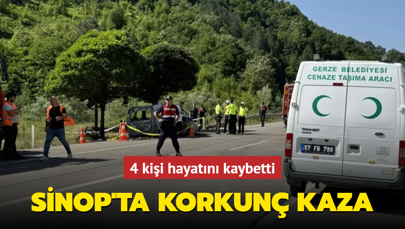 Sinop'ta korkun kaza: 4 kii hayatn kaybetti, 2 kii yaraland