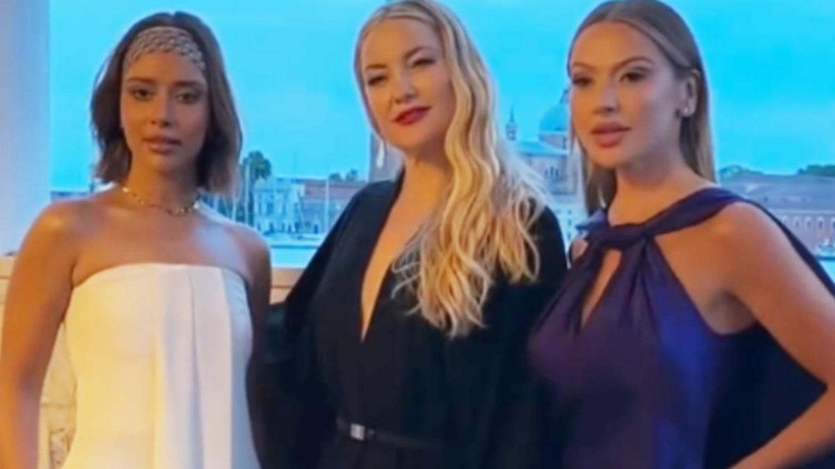 Hadise ve Kate Hudson Venedik'te bir araya geldi