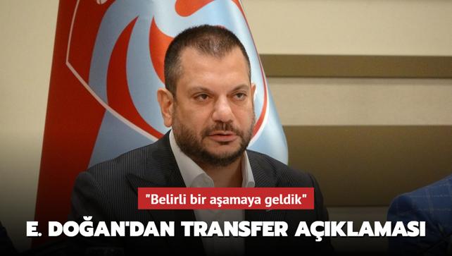 "Belirli bir aamaya geldik" Erturul Doan'dan transfer aklamas