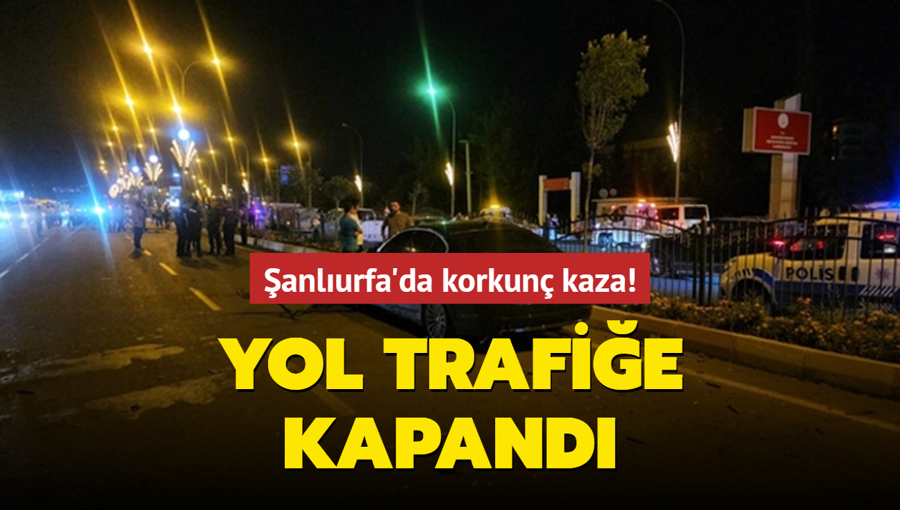 anlurfa'da korkun kaza! Yol trafie kapand