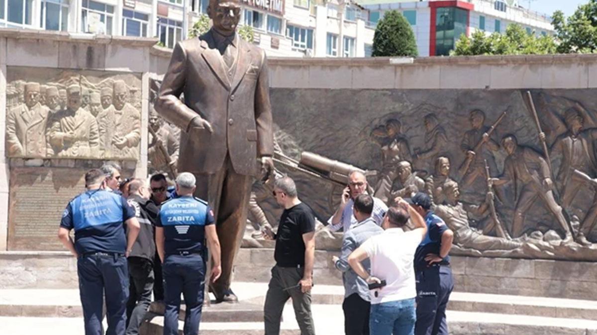 Kayseri'de Atatrk Ant'na baltal saldr