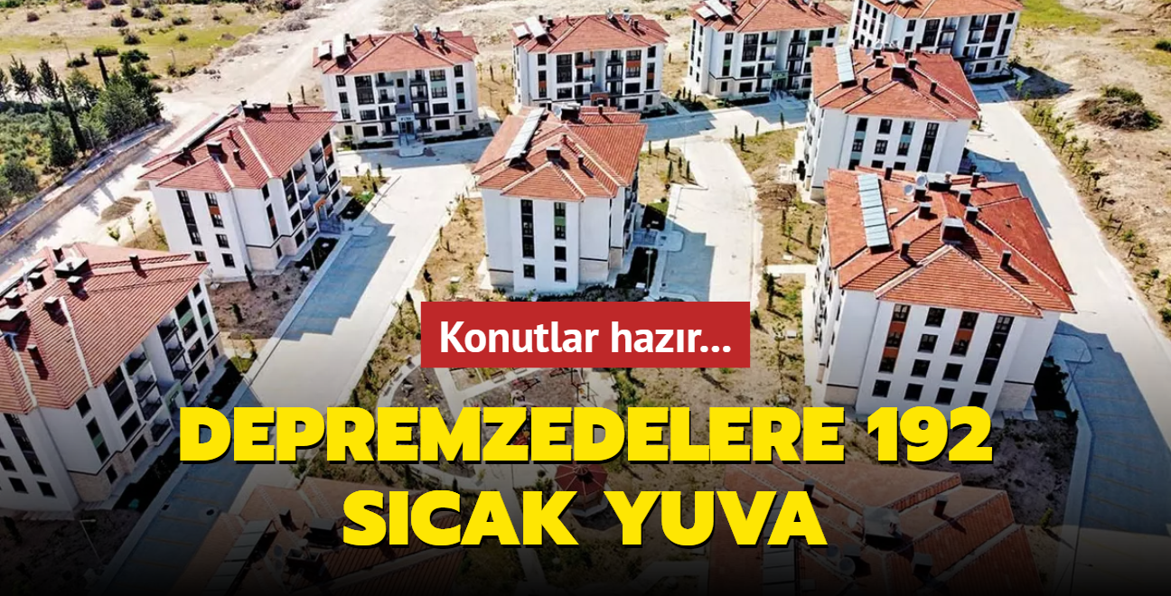 Depremzedelere 192 scak yuva