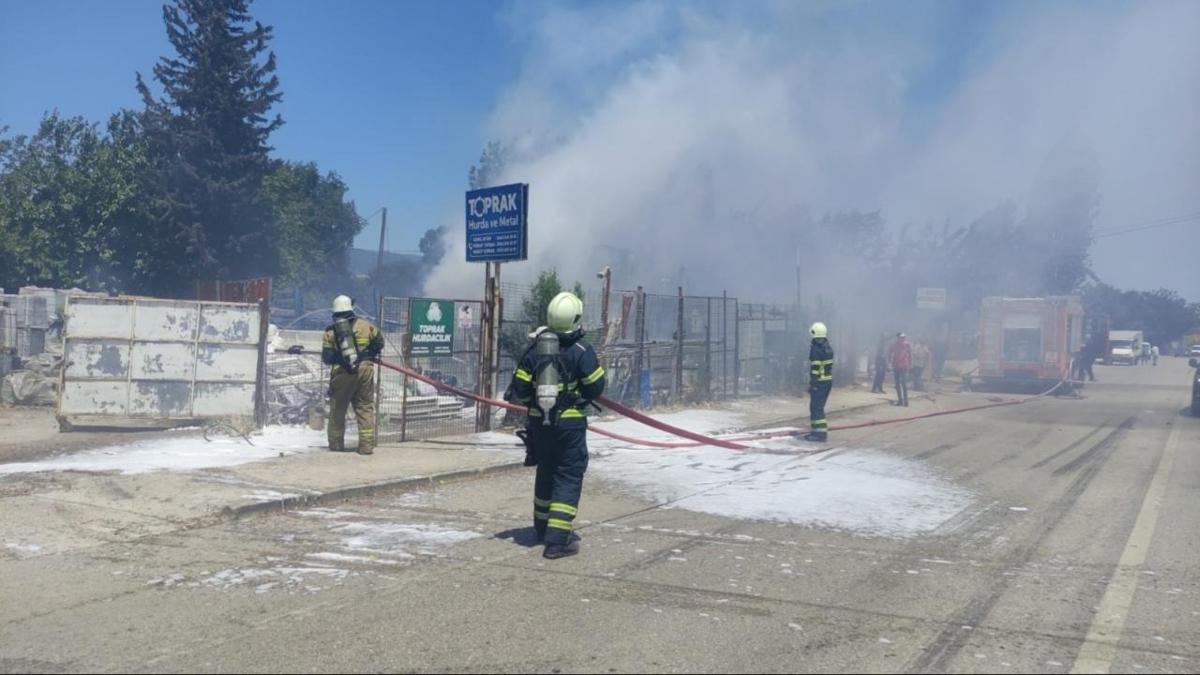 Bursa'da geri dnm tesisinde yangn