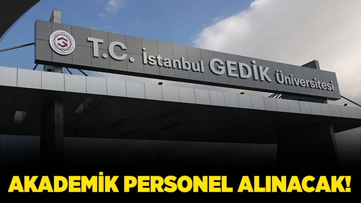 stanbul Gedik niversitesi Akademik Personel alacak!