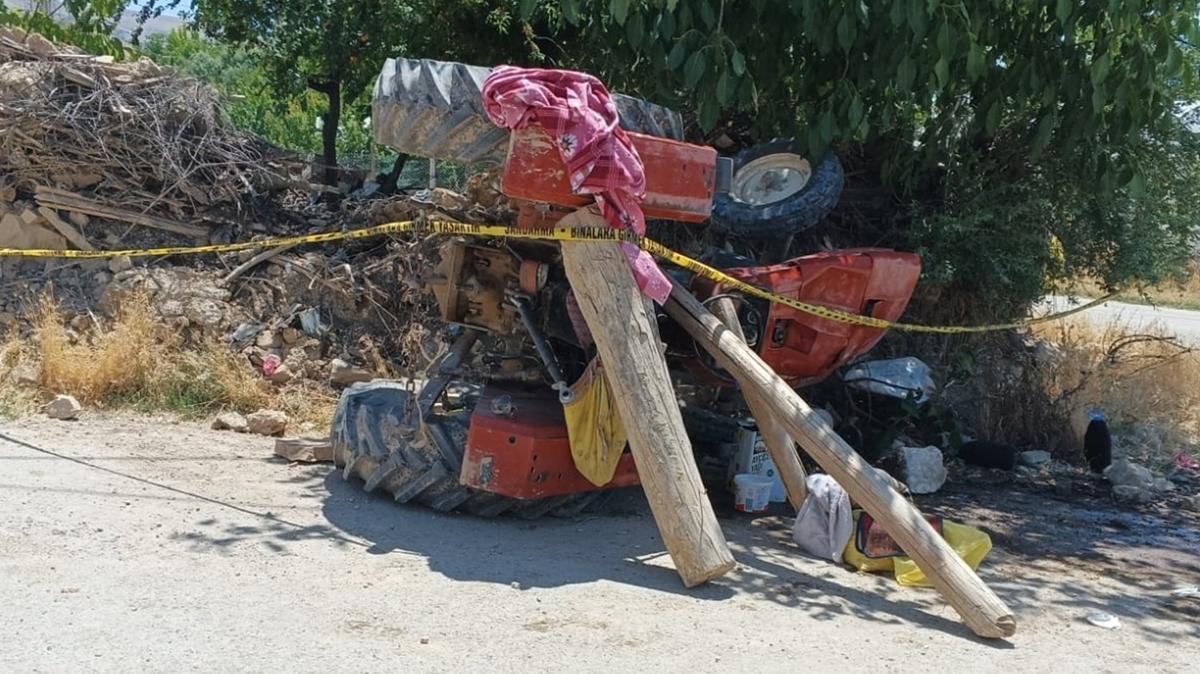 Malatya'da traktr kazas! 1 kii yaamn yitirdi