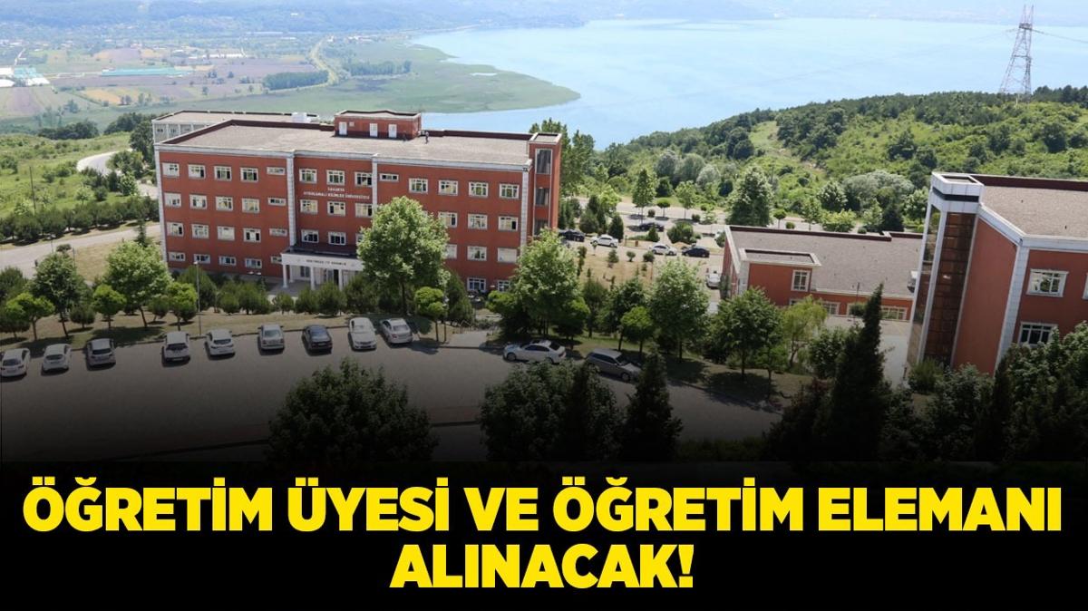 Sakarya Uygulamal Bilimler niversitesi retim yesi ve retim Eleman alacak!