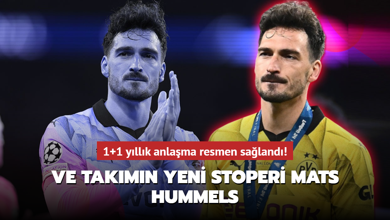 Ve takmn yeni stoperi Mats Hummels! 1+1 yllk anlama resmen saland...