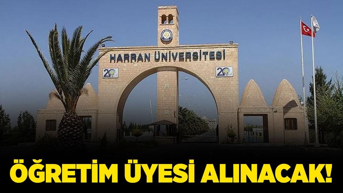 Harran niversitesi retim yesi alacak!