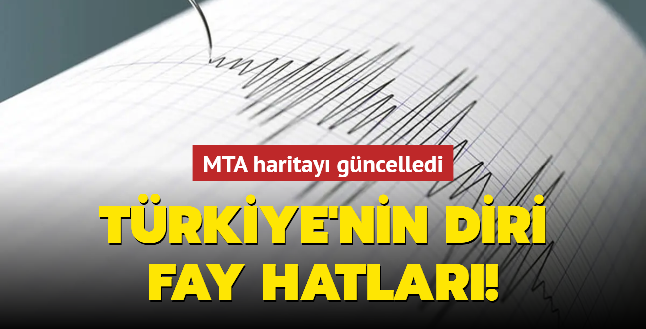 Trkiye'nin diri fay hatlar! MTA haritay gncelledi