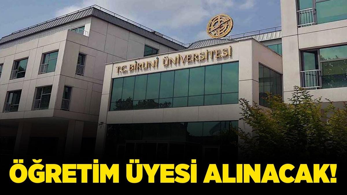 Biruni niversitesi retim yesi alacak!