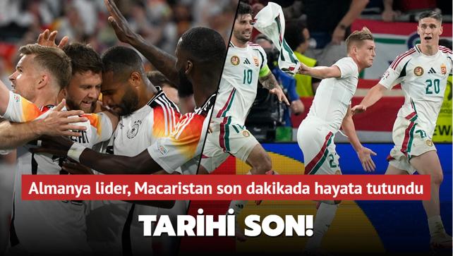 Tarihi son! Almanya lider kt, Macaristan son dakikada hayata tutundu