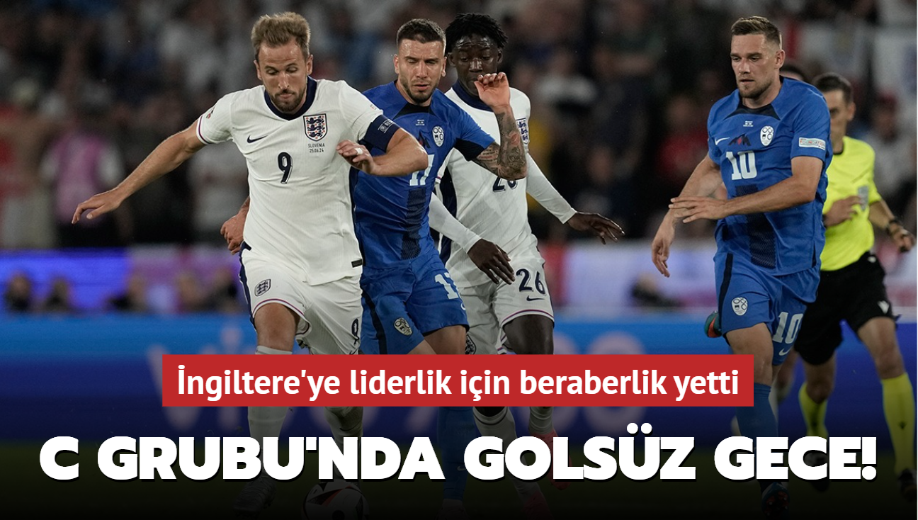 ngiltere'ye liderlik iin beraberlik yetti! C Grubu'nda golsz gece