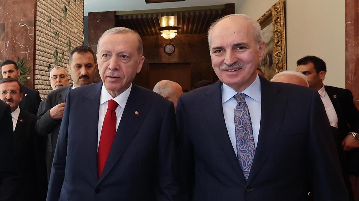 Bakan Erdoan, TBMM Bakan Kurtulmu'u ziyaret etti