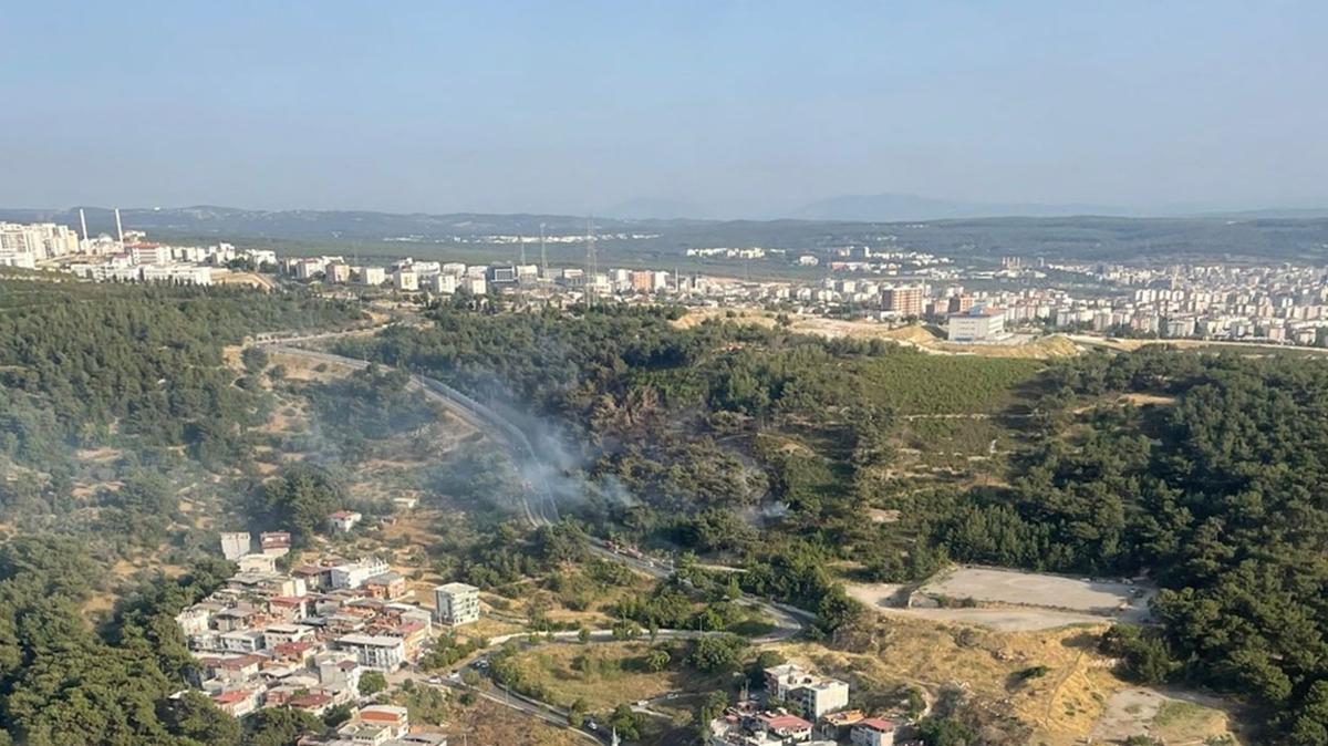 zmir'de orman yangn: Havadan ve karadan mdahale edildi