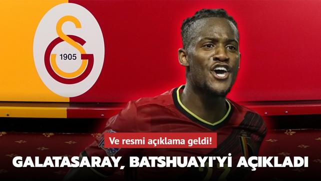 Ve resmi aklama geldi! Galatasaray, Batshuayi'yi aklad