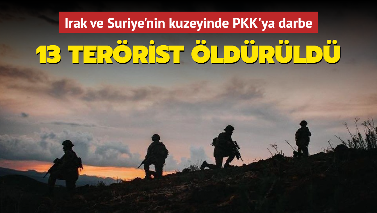 Irak ve Suriye'nin kuzeyinde PKK'ya darbe: 13 terrist ldrld
