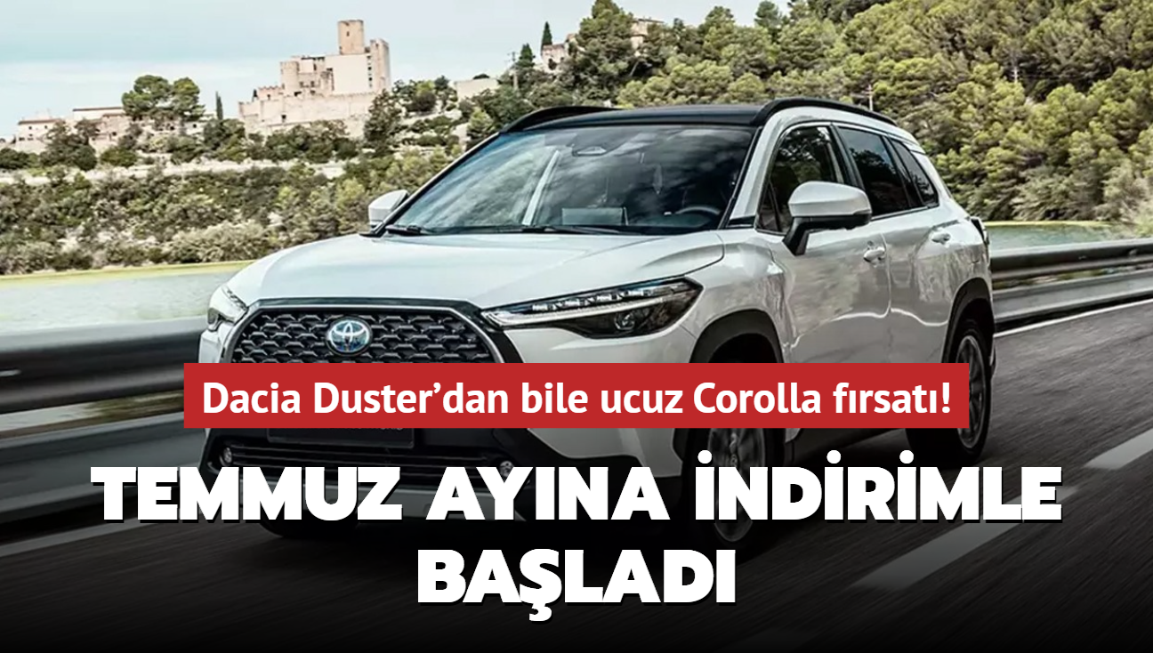 Toyota gemileri yakt: Temmuz ayna indirimle balad! Dacia Duster'dan bile ucuz Corolla frsat