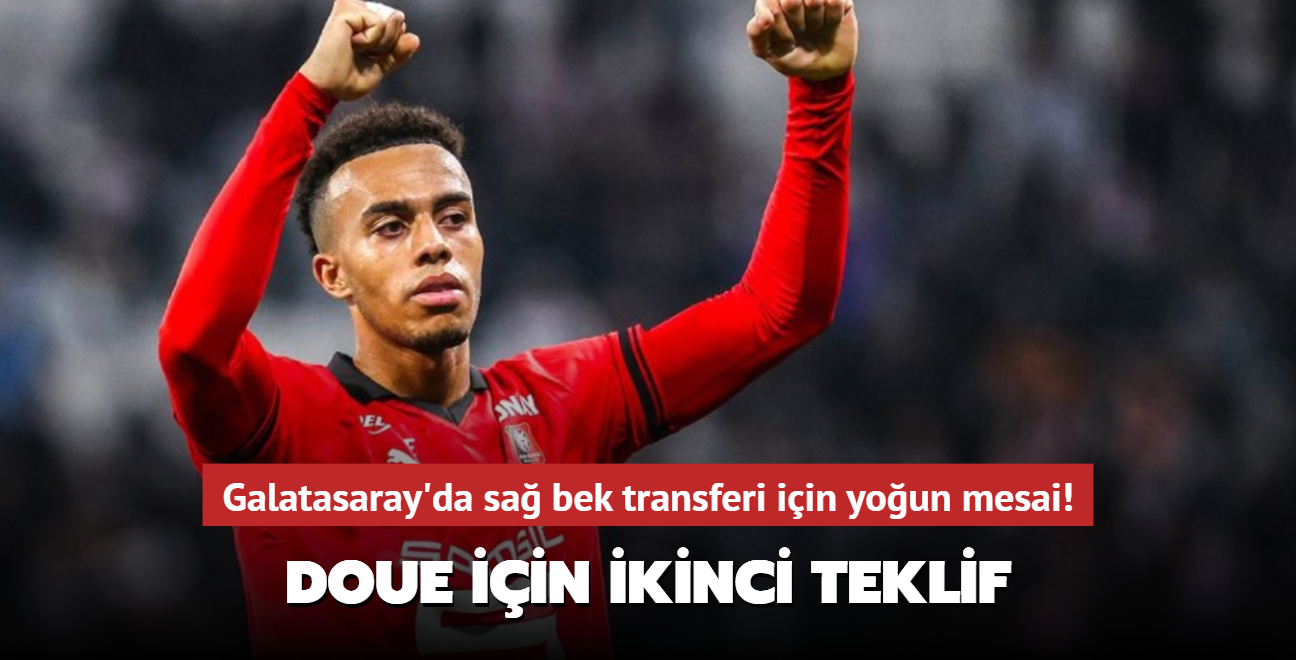 Galatasaray'da sa bek transferi iin youn mesai! Doue iin ikinci teklif