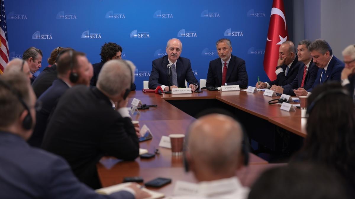 TBMM Bakan Kurtulmu, Washington'da ABD dnce kuruluu temsilcileriyle grt