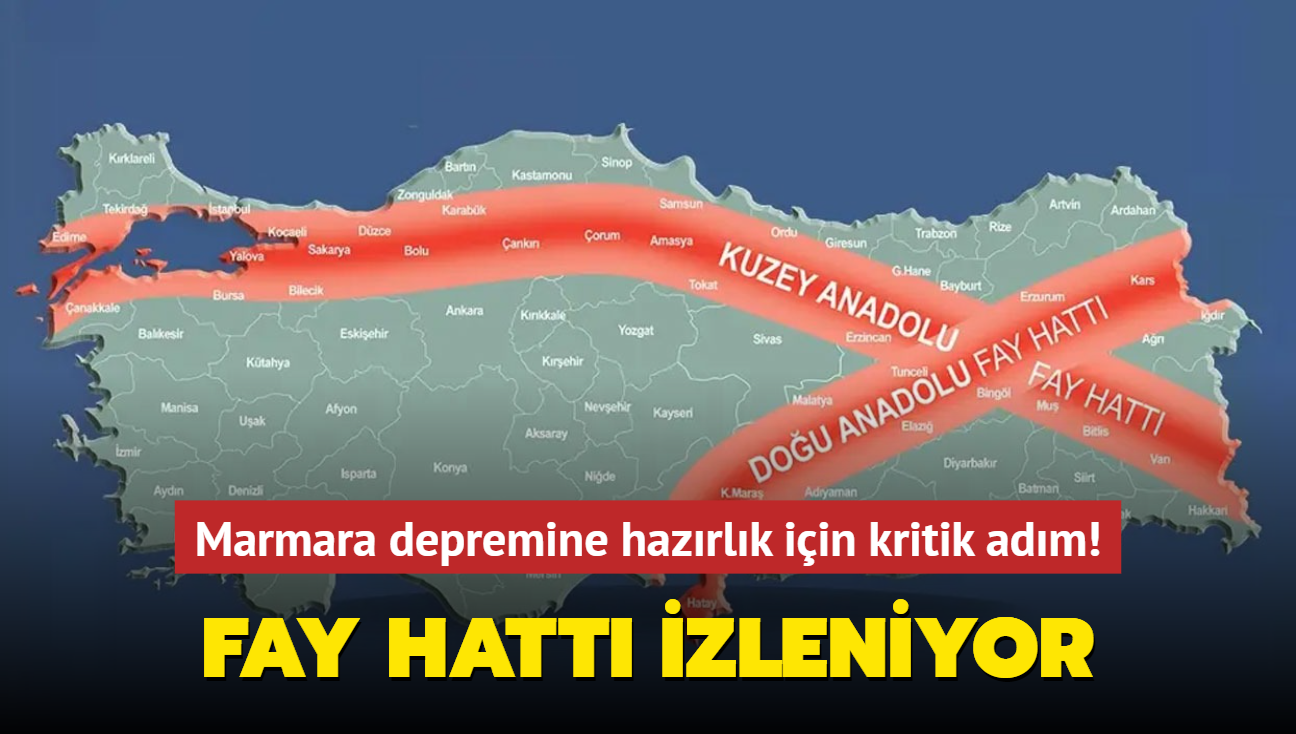 Marmara depremine hazrlk iin kritik adm! Fay hatt izleniyor